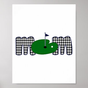 Golf Mama Leben Geburtstagsfamilie Matching Mama M Poster