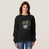Golf Mama Leopard Print Lips Golf Player Mama Sweatshirt (Vorne ganz)