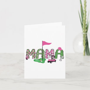 Golf Mama Pink Hole in einem Golf 1. Geburtstagski Karte