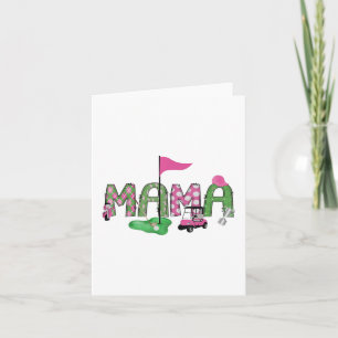 Golf Mama Pink Hole in einem Golf 1. Geburtstagski Karte
