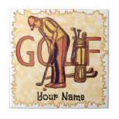 Golf Man Letters Fliese (Vorderseite)