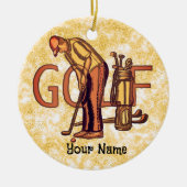 Golf Man Letters Keramik Ornament (Vorne)