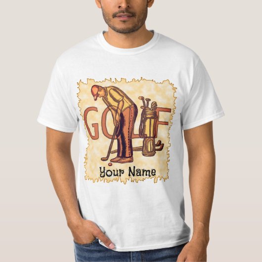 Golf Man Letters T-Shirt (Vorderseite)