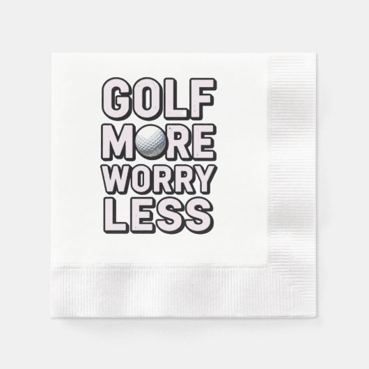 Golf mehr, sorge dich weniger serviette (Vorderseite)