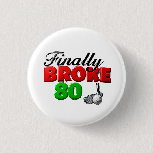 Golf-Meilenstein-Golfergebnis Button (Vorderseite)