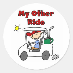Golf Mein Anderes Fahrzeug Runder Aufkleber