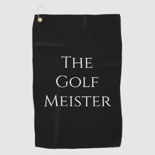 Golf Meister Lustige Aussage Schwarz Golfhandtuch