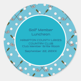 Golf Member Party Stickers Golf Balls Clubs Custom