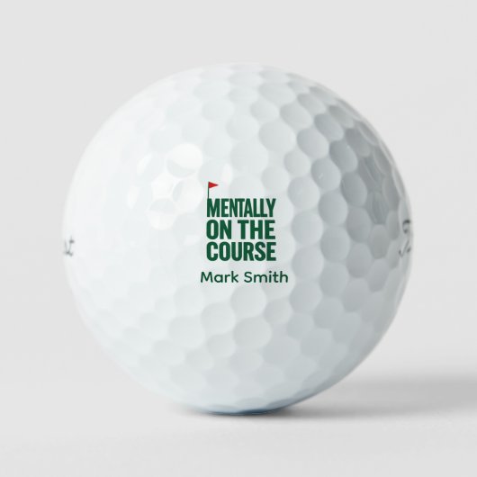 Golf Mental auf dem Platz Golfball (Vorderseite)