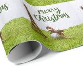Golf Merry Christmas Eiffel Paris Frankreich Geschenkpapier (Rolleneckpunkt)
