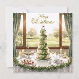 Golf Merry Christmas from Golf Course Clubhouse Feiertagskarte