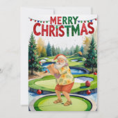 Golf Merry Christmas Weihnachten Golf auf Kurs (Vorderseite)