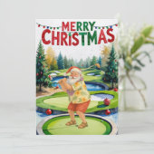 Golf Merry Christmas Weihnachten Golf auf Kurs (Stehend Vorderseite)