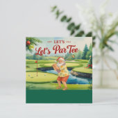 Golf Merry Christmas Weihnachten Golf auf Kurs (Stehend Vorderseite)