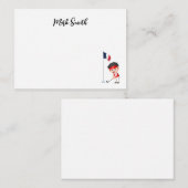 Golf mit dem Namen des französischen Golfers Mitteilungskarte (Vorne/Hinten)