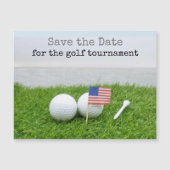 Golf mit den USA Fahnen- und Golfbälle Magnetkarte (Vorderseite)