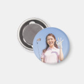 Golf mit eigenem Foto Magnet (Vorderseite/Rückseite)