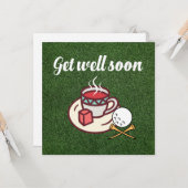 Golf Mit einer Tasse Tee auf Grün wird Golf bald g Karte (Vorderseite/Rückseite Beispiel)