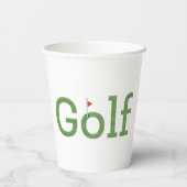 GOLF mit Flagstick-Tasse Pappbecher (Rückseite)