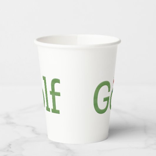 GOLF mit Flagstick-Tasse Pappbecher (Links)