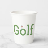 GOLF mit Flagstick-Tasse Pappbecher (Vorderseite)