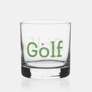 Golf mit Flagstick Whiskyglas