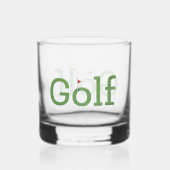 Golf mit Flagstick Whiskyglas (Rückseite)