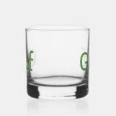 Golf mit Flagstick Whiskyglas (Rechts)