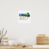 Golf mit Golf Carts - Tshirts und Geschenke Poster (Küche)