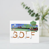 Golf mit Golf Carts - Tshirts und Geschenke Postkarte (Stehend Vorderseite)