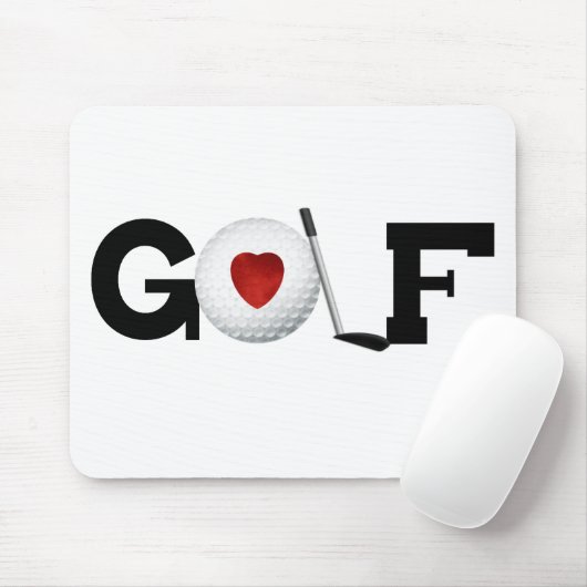 Golf mit Golfball Mousepad (Mit Mouse)