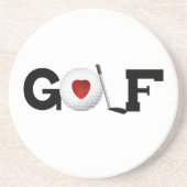 Golf mit Golfball-T-Shirts und Geschenken Getränkeuntersetzer (Vorne)