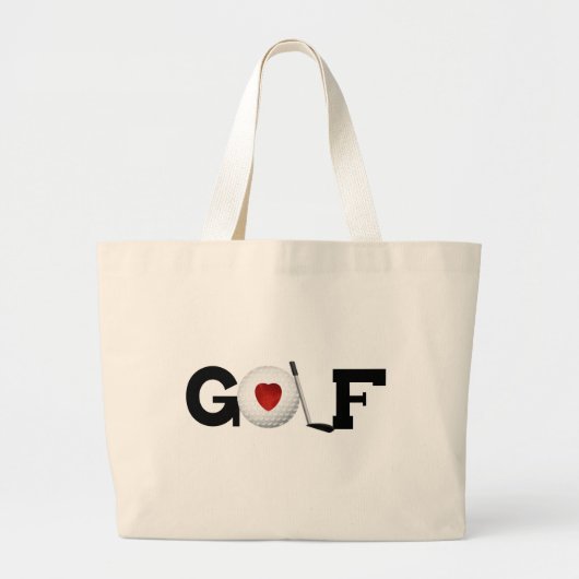 Golf mit Golfball-T-Shirts und Geschenken Jumbo Stoffbeutel (Vorne)