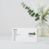 Golf mit Golfmobil-T-Shirts und Geschenken Visitenkarte (Stehend Vorderseite)