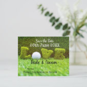 Golf mit Liebe und Golfball Einladung (Stehend Vorderseite)