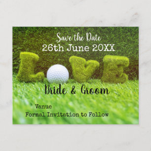 Golf mit Liebe und Golfball Einladung