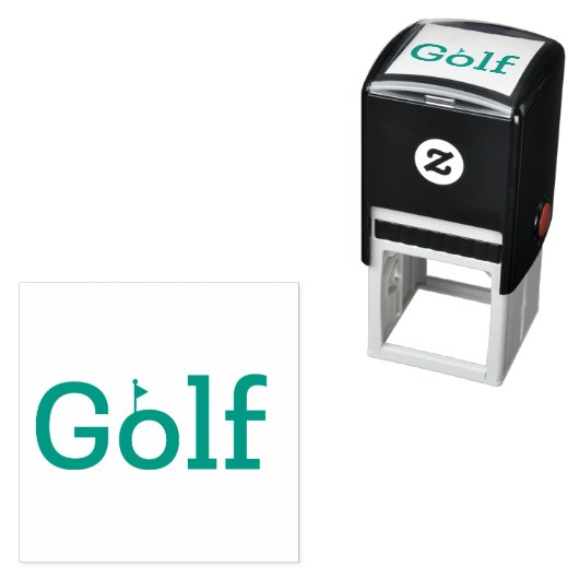GOLF mit Losfahne Permastempel (Beispiel)