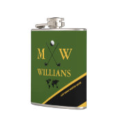 Golf Mit Monogramm Flasche Personalisiert für Golf Flachmann (Links)
