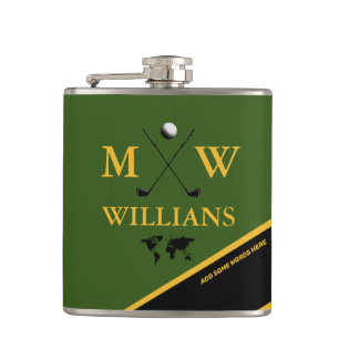 Golf Mit Monogramm Flasche Personalisiert für Golf Flachmann