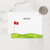 Golf mit Namen für Golfer Mitteilungskarte (Vorderseite/Rückseite Beispiel)