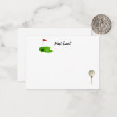 Golf mit Namen für Golfer Mitteilungskarte (Vorderseite/Rückseite Beispiel)