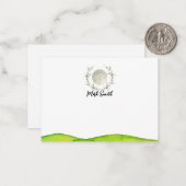 Golf mit Namen für Golfer Mitteilungskarte (Vorderseite/Rückseite Beispiel)