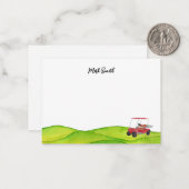 Golf mit Namen für Golfer Mitteilungskarte (Vorderseite/Rückseite Beispiel)