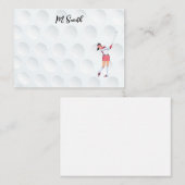 Golf mit Namen für Golfer Note Card Mitteilungskarte (Vorne/Hinten)