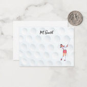 Golf mit Namen für Golfer Note Card Mitteilungskarte (Vorderseite/Rückseite Beispiel)