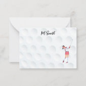 Golf mit Namen für Golfer Note Card Mitteilungskarte (Vorderseite)