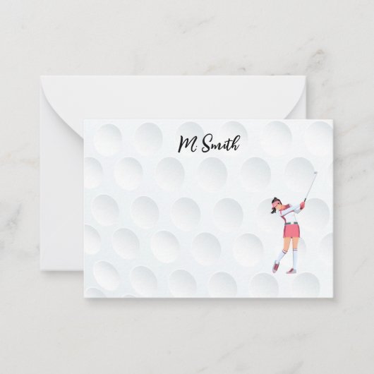 Golf mit Namen für Golfer Note Card Mitteilungskarte (Vorderseite)