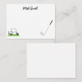 Golf mit Namen für Golfer Note Card Mitteilungskarte (Vorne/Hinten)