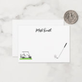 Golf mit Namen für Golfer Note Card Mitteilungskarte (Vorderseite/Rückseite Beispiel)