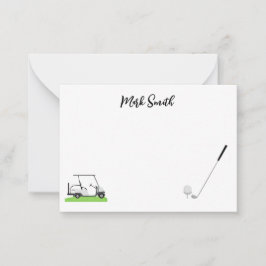Golf mit Namen für Golfer Note Card Mitteilungskarte